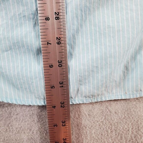 Roundtree & Yorke Shirt Mens Large Tall Blue Casuals Button Up - Picture 4 of 8